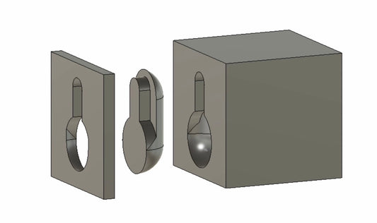 3D Wall Mount Negative Anchor Tool STL