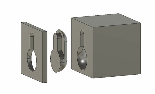 3D Wall Mount Negative Anchor Tool STL