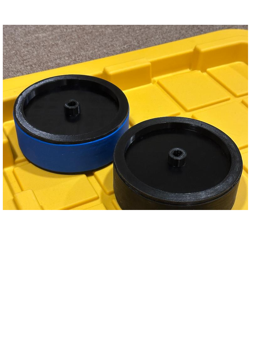 3D Printed Silent Partner Pickleball Wheels For Tennis Machine (Two Wheels)