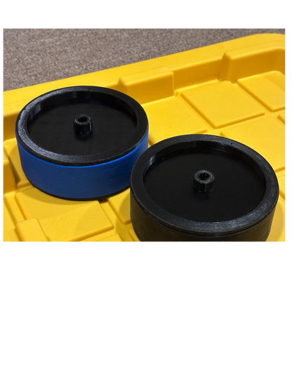 3D Printed Silent Partner Pickleball Wheels For Tennis Machine (Two Wheels)